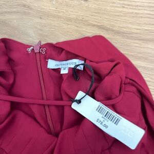 Olivaceous Red Mini Dress